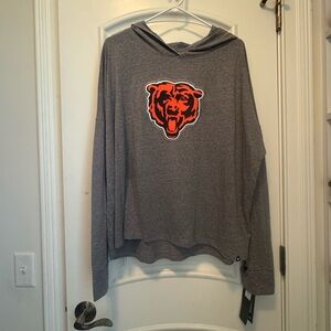 Chicago Bears Gray Long Sleeve Shirt with Hood (Shoodie) from Fanatics NWT